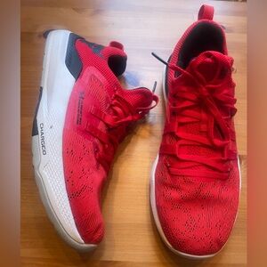 Under Armour Project Rock UA 3023006-600 Red/Black Women's Sz 8